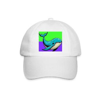 Wal - Baseballkappe - Weiß/Weiß - Vorne
