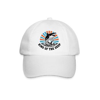 Haikönig des tiefen Ausbruchs - Baseballkappe - Weiß/Weiß - Vorne