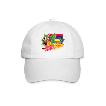 Mauritius Retro Indischer Ozean Dodo Souvenir - Baseballkappe - Weiß/Weiß - Vorne