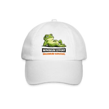 Frog Chill: Minimaler Aufwand - Baseballkappe - Weiß/Weiß - Vorne