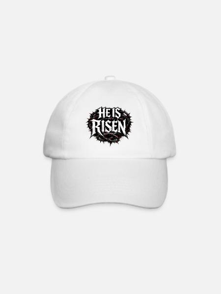 He is risen - Baseballkappe - Weiß/Weiß