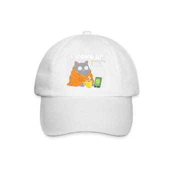 Katzenmorgentasse Kuscheldecke - Baseballkappe - Weiß/Weiß - Vorne