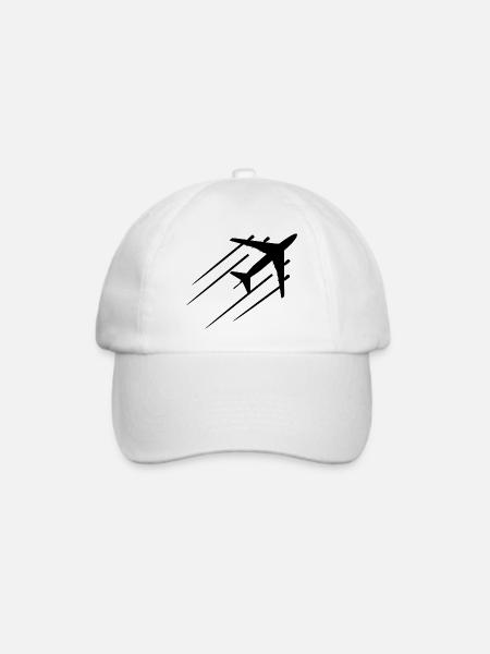 Luftfahrt Skizze - Baseballkappe - Weiß/Weiß