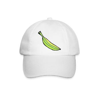 Banane Bananen Frucht Obst  - Baseballkappe - Weiß/Weiß - Vorne