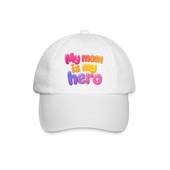 Meine Mama ist meine Heldin - Baseballkappe - Weiß/Weiß - Vorne
