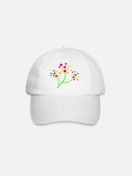 Neon-Konfettibaum - Baseballkappe - Weiß/Weiß