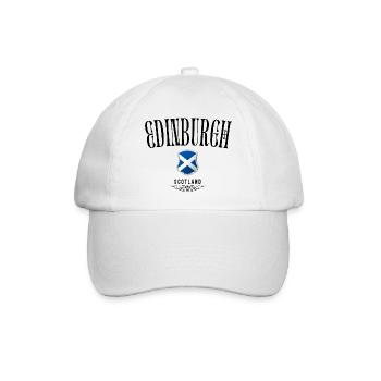 Souvenir Edinburgh, elegantes Design Edinburgh - Baseballkappe - Weiß/Weiß - Vorne