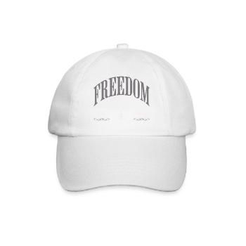 Freiheit Emblem Druckdesign - Baseballkappe - Weiß/Weiß - Vorne