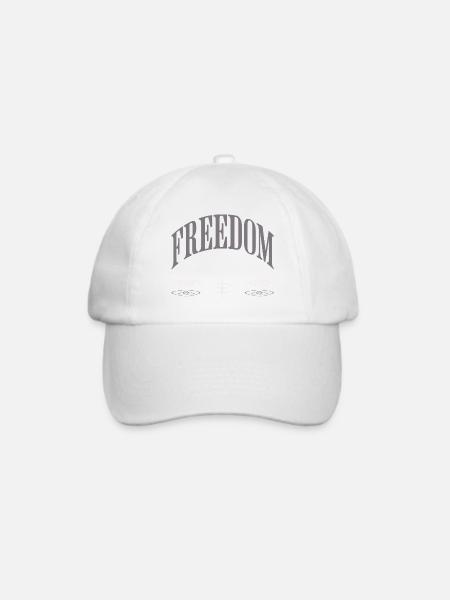 Freiheit Emblem Druckdesign - Baseballkappe - Weiß/Weiß