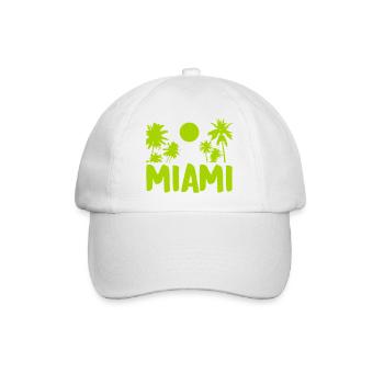 miami - Baseballkappe - Weiß/Weiß - Vorne