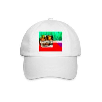 Bunte Farbtöpfe Straßenkunst - Baseballkappe - Weiß/Weiß - Vorne