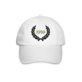 Jahrgang Lorbeer  - Baseballkappe - Weiß/Weiß - Vorne