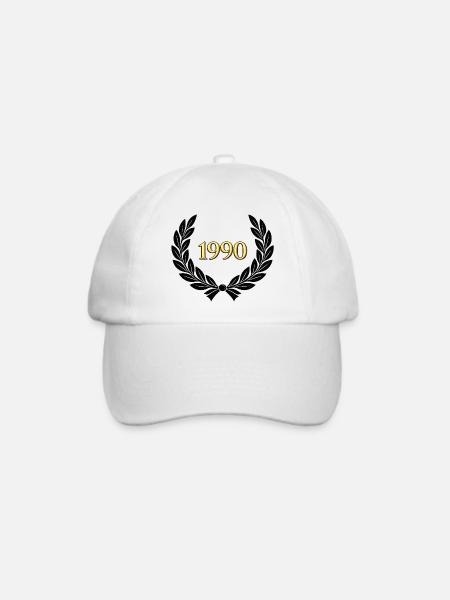 Jahrgang Lorbeer  - Baseballkappe - Weiß/Weiß