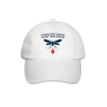 Stopp den Buzz Mückenblutrotttropfen - Baseballkappe - Weiß/Weiß - Vorne