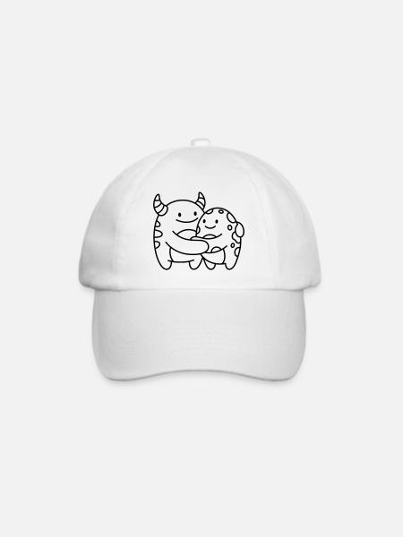 Monster - Baseballkappe - Weiß/Weiß