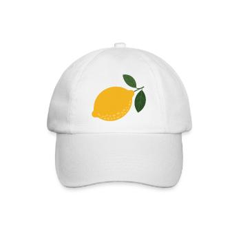 Goldene Zitronen-Skizze - Baseballkappe - Weiß/Weiß - Vorne
