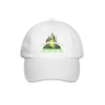 Schildkörten Wandergruppe Wander Bergsteiger - Baseballkappe - Weiß/Weiß - Vorne