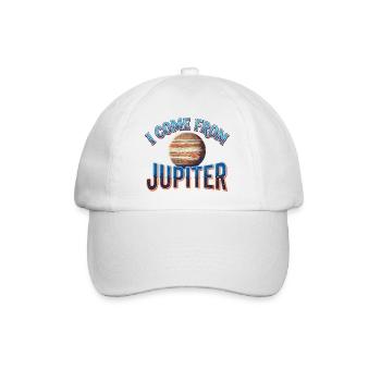 Ich komme von Jupiter - Baseballkappe - Weiß/Weiß - Vorne