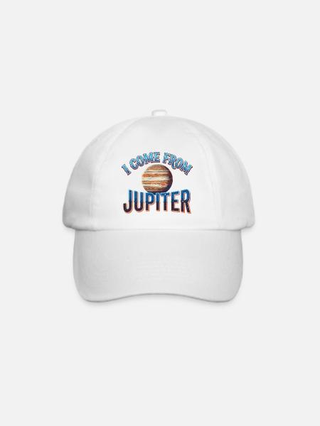 Ich komme von Jupiter - Baseballkappe - Weiß/Weiß