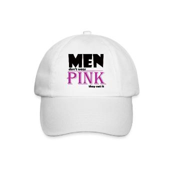 Pink Serif Logo Tee Art - Baseballkappe - Weiß/Weiß - Vorne