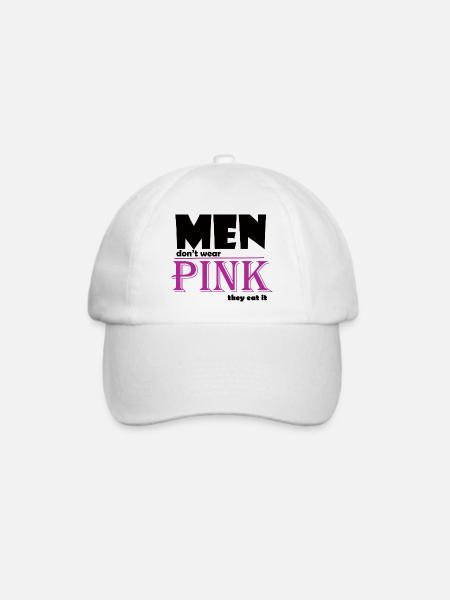 Pink Serif Logo Tee Art - Baseballkappe - Weiß/Weiß