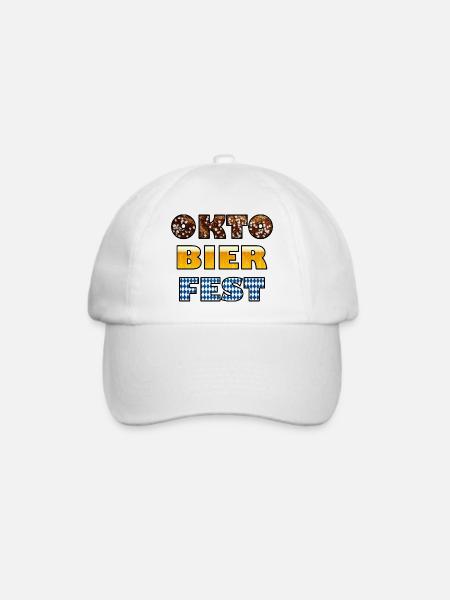 Oktobierfest Bavarian Beer Pattern - Baseballkappe - Weiß/Weiß