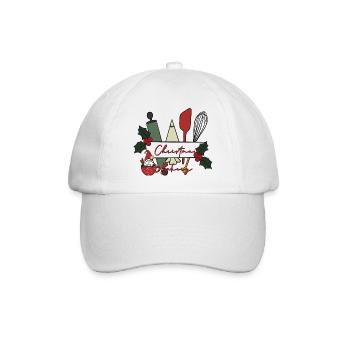 Weihnachtsbäckerei Motiv - Baseballkappe - Weiß/Weiß - Vorne