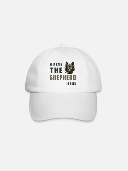 Schäferhund / Ruhe Bewahren - Baseballkappe - Weiß/Weiß