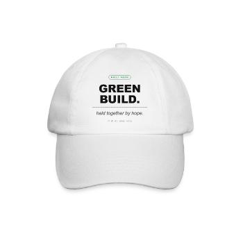 Green Build. Held Together By Hope. - Baseballkappe - Weiß/Weiß - Vorne