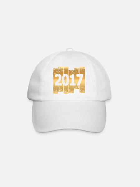 Goldfarben 2017 - Baseballkappe - Weiß/Weiß