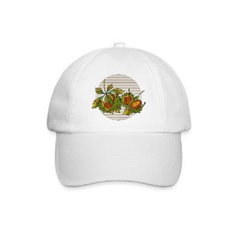 Kastanien - Baseballkappe - Weiß/Weiß - Vorne