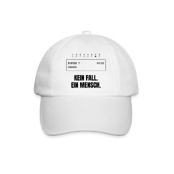 Kein Fall. Ein Mensch. Rettungsdienst - Baseballkappe - Weiß/Weiß - Vorne