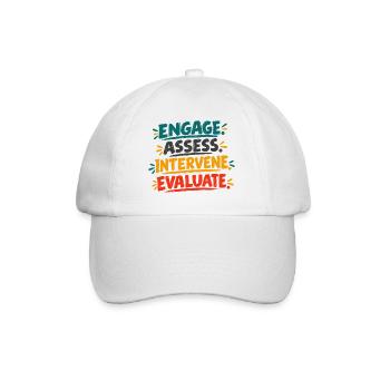 Kunst zur Wertschätzung von Sozialarbeiter MSW Fallbearbeiter - Baseballkappe - Weiß/Weiß - Vorne