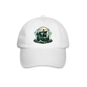 Nordisches Geisterschiff - Baseballkappe - Weiß/Weiß - Vorne