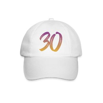 30 - Baseballkappe - Weiß/Weiß - Vorne