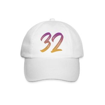 32 - Baseballkappe - Weiß/Weiß - Vorne