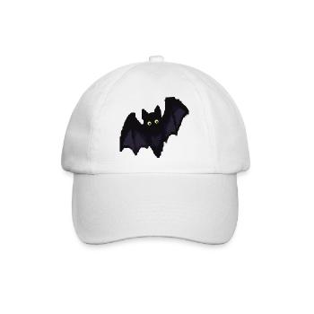 Nächtliche Bergsilhouette mit gelben Augen - Baseballkappe - Weiß/Weiß - Vorne