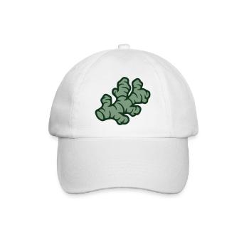 Ingwer Wurzel Grafik - Baseballkappe - Weiß/Weiß - Vorne