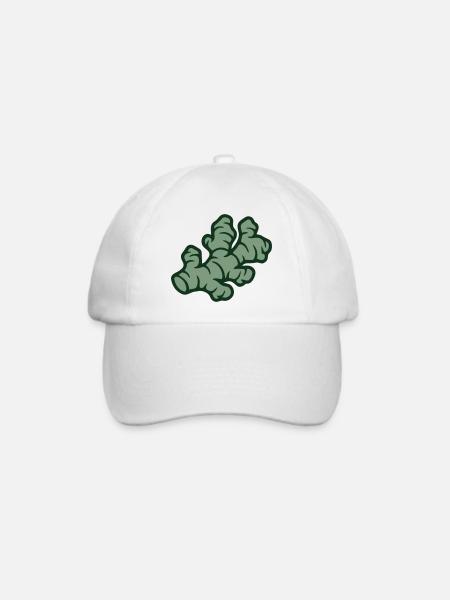 Ingwer Wurzel Grafik - Baseballkappe - Weiß/Weiß