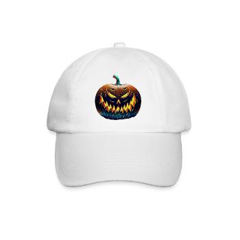 Halloween-Kuerbis - Baseballkappe - Weiß/Weiß - Vorne