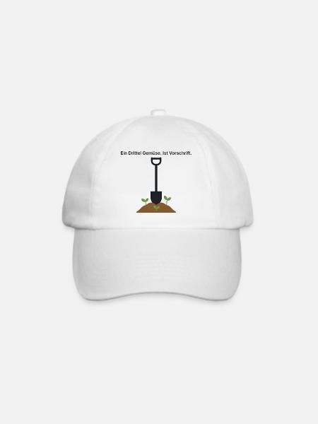 Ein Drittel Gemüse - Kleingarten Schrebergarten - Baseballkappe - Weiß/Weiß