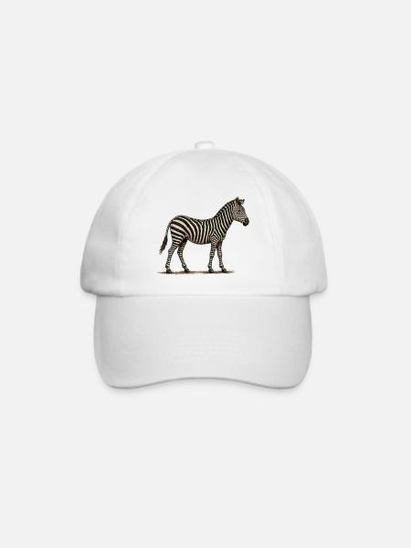 GEEKLEY – Bestiarium – Zebra - Baseballkappe - Weiß/Weiß