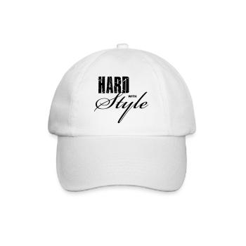 Hard with Style - Baseballkappe - Weiß/Weiß - Vorne