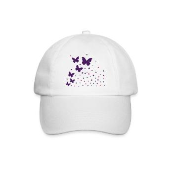 Schmetterlinge & Sternchen - Baseballkappe - Weiß/Weiß - Vorne