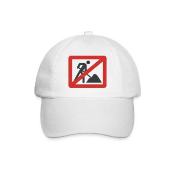 No Work - Baseballkappe - Weiß/Weiß - Vorne