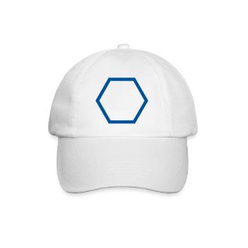 Hexagon Überblick - Baseballkappe - Weiß/Weiß - Vorne