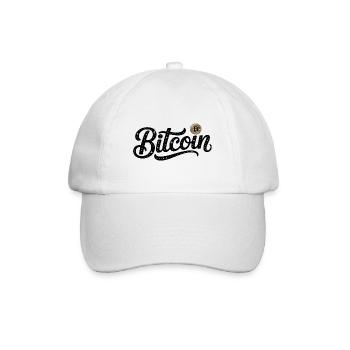 Bitcoin - Cool Finance Logo - Baseballkappe - Weiß/Weiß - Vorne