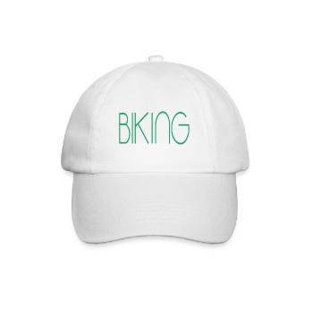Biking Downhill Geschenk MTB biking - Baseballkappe - Weiß/Weiß - Vorne