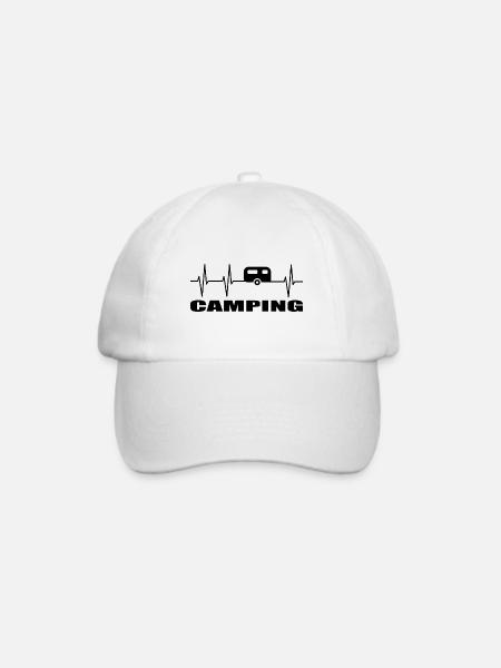 Camping - Baseballkappe - Weiß/Weiß