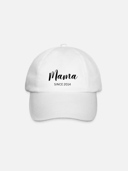 Mama since 2014 - Baseballkappe - Weiß/Weiß